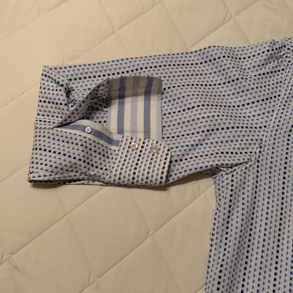 Robert Graham White w/Navy & Carolina Blue Checks - Picture 5 of 10
